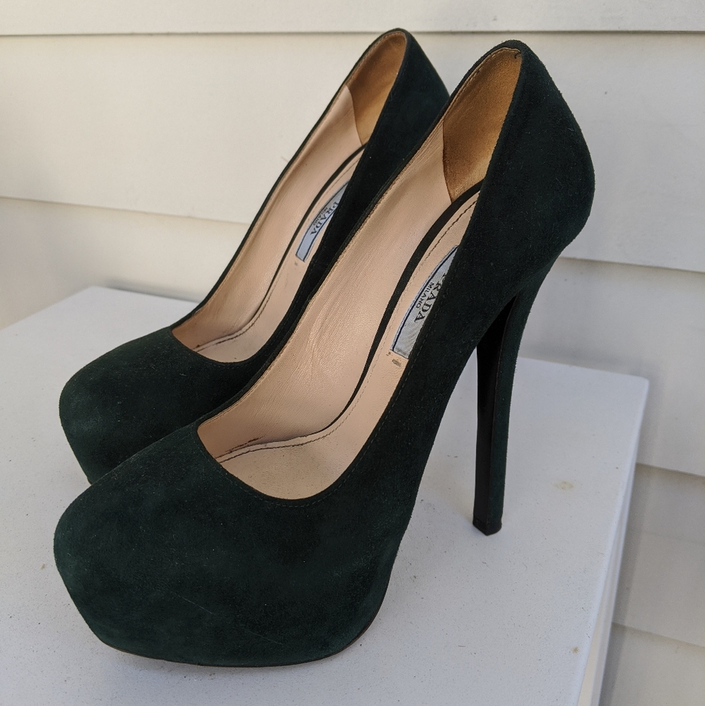 Prada Emerald Green Pumps